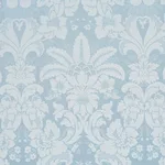 Schumacher 87094 Kennedy Damask Robin's Egg fabric swatch