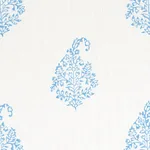 Schumacher 181352 Kerala Paisley Blue fabric swatch