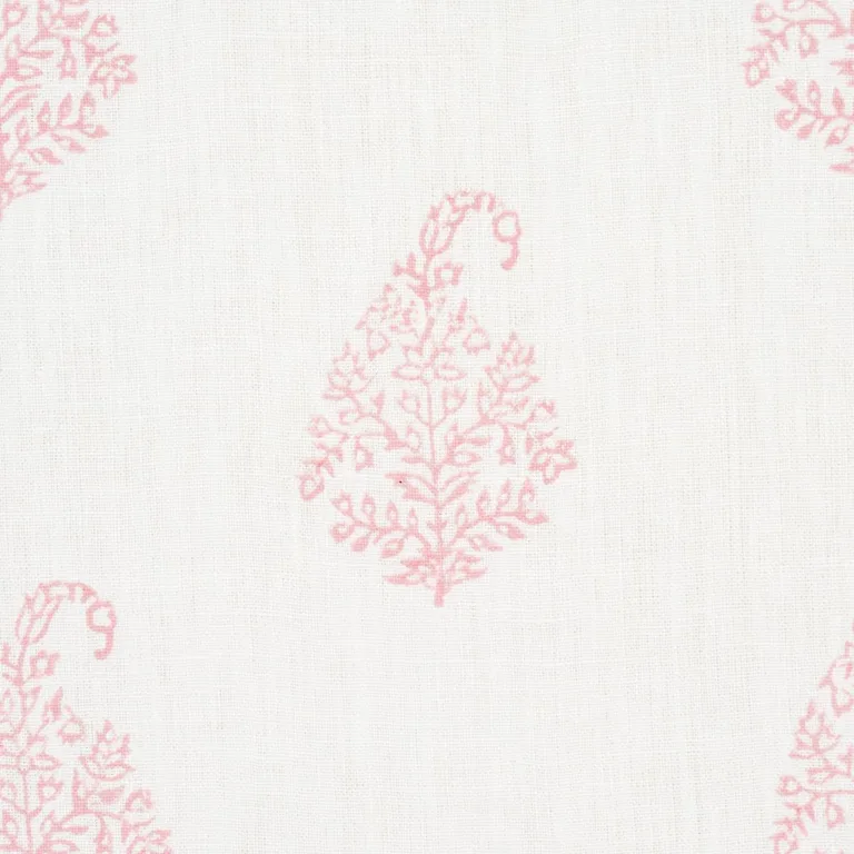 Schumacher 181353 Kerala Paisley Blush fabric swatch