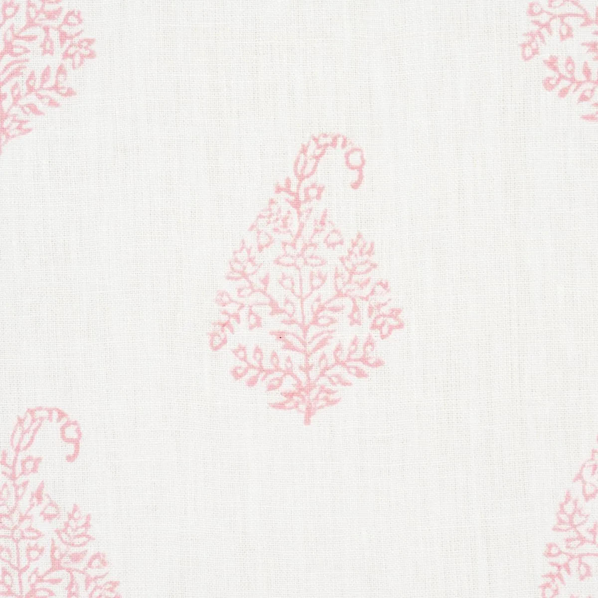 Schumacher 181353 Kerala Paisley Blush fabric swatch