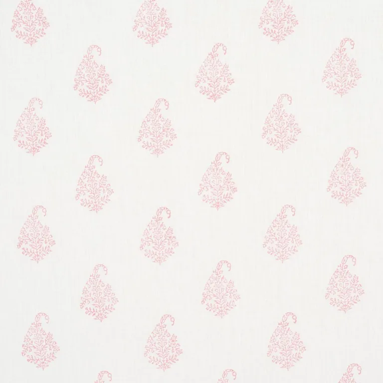 Schumacher 181353 Kerala Paisley Blush fabric swatch