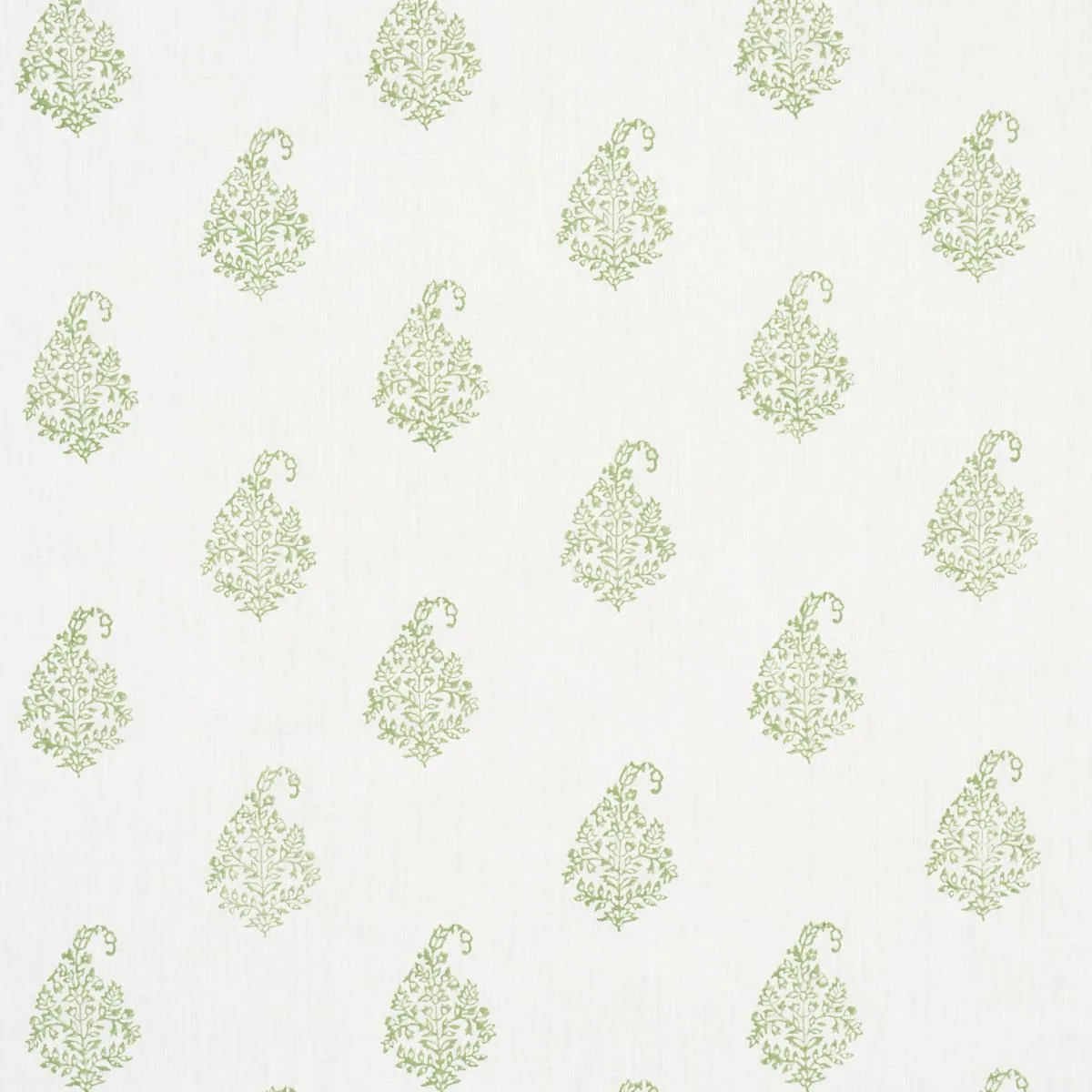 Schumacher 181351 Kerala Paisley Leaf fabric swatch