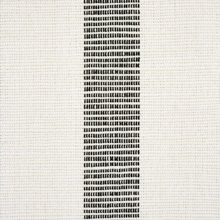 Schumacher 77566 Ketley Performance Stripe Black fabric swatch