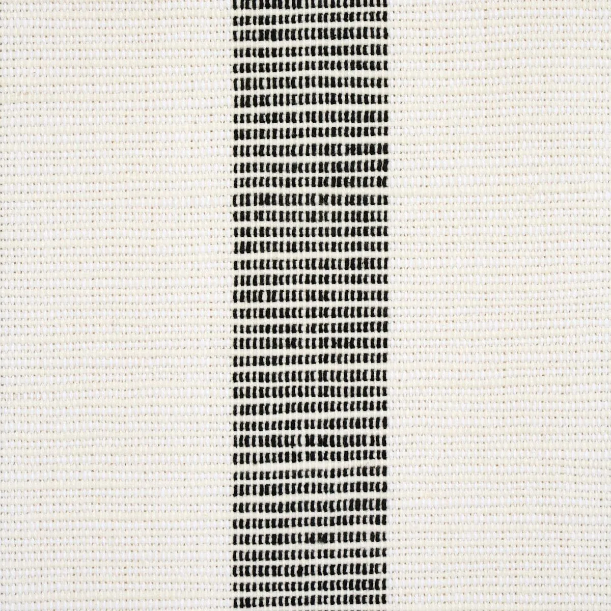 Schumacher 77566 Ketley Performance Stripe Black fabric swatch