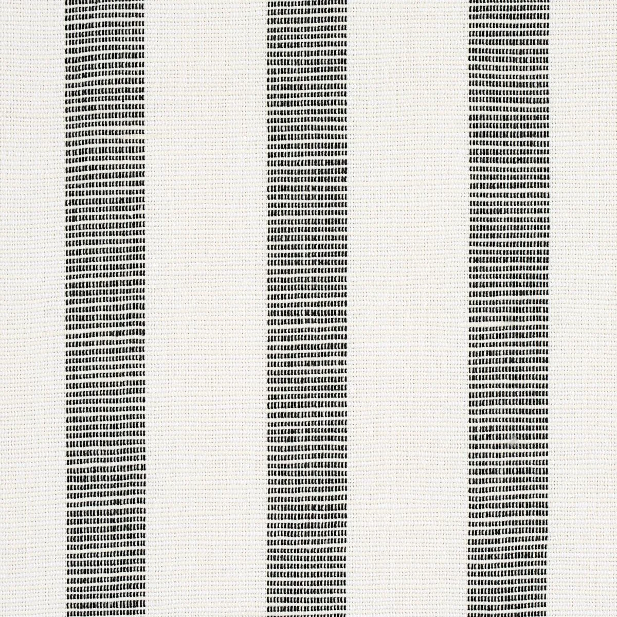 Schumacher 77566 Ketley Performance Stripe Black fabric swatch