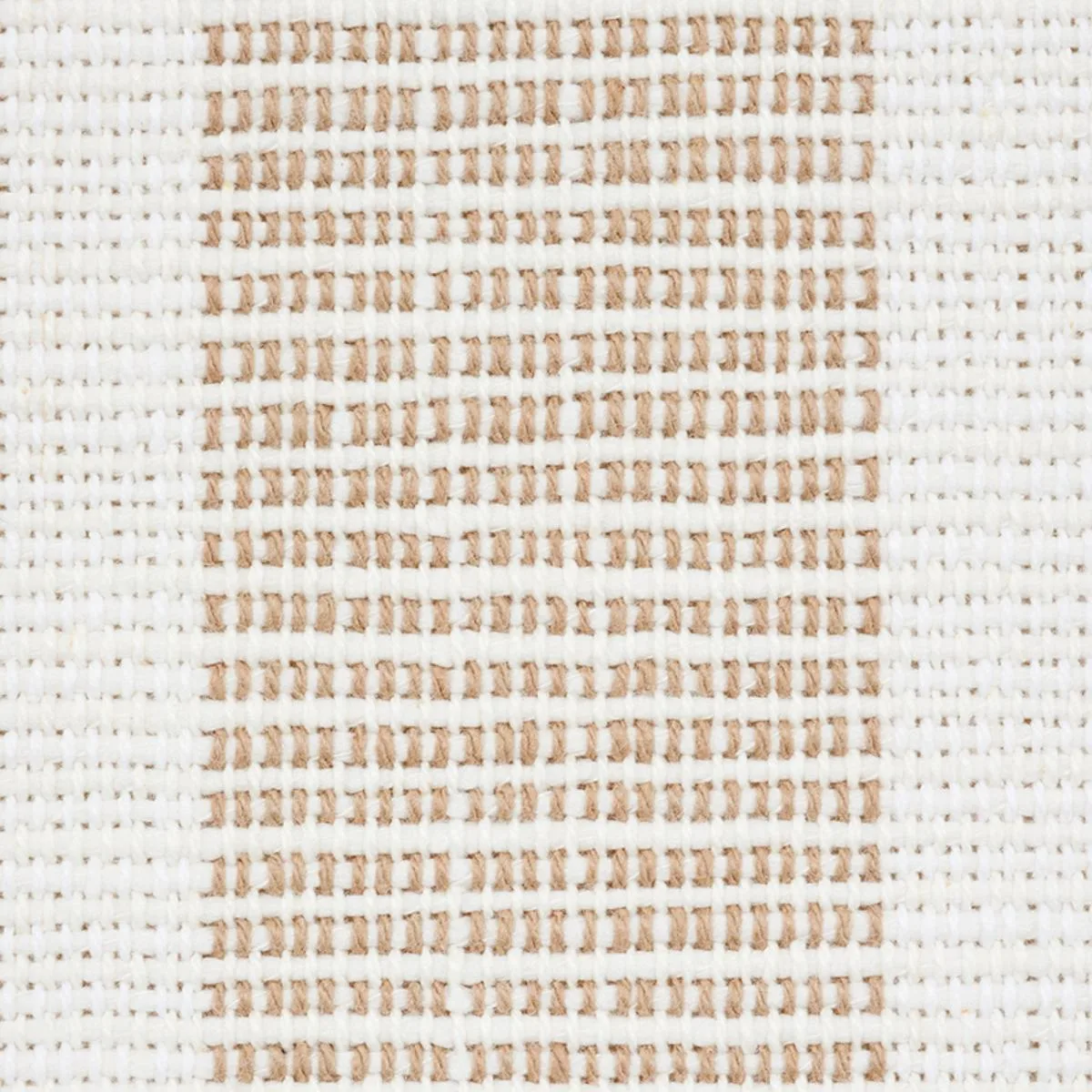 Schumacher 77560 Ketley Performance Stripe Natural fabric swatch