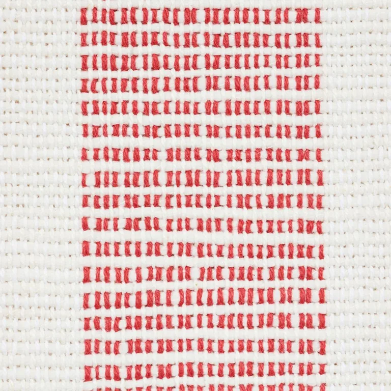 Schumacher 77561 Ketley Performance Stripe Red fabric swatch