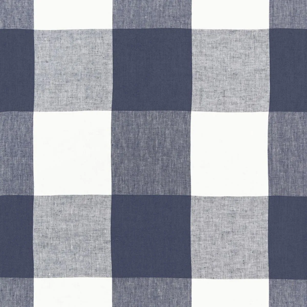 Schumacher 68370 Key Largo Check Navy fabric swatch