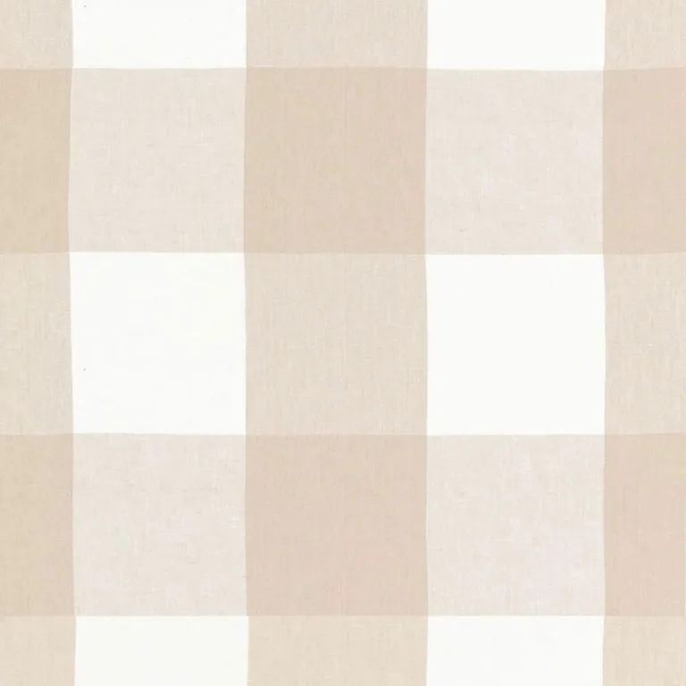 Schumacher 68371 Key Largo Check Sahara fabric swatch