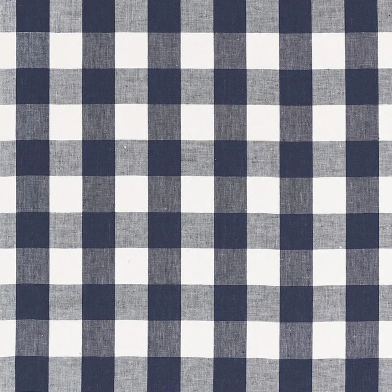 Schumacher 68015 Key West Check Navy fabric swatch