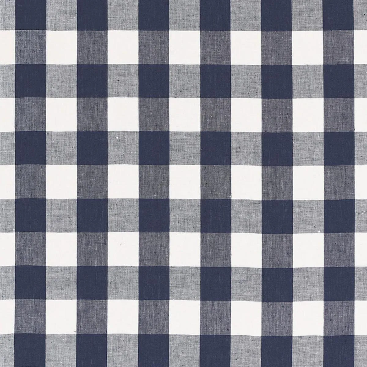 Schumacher 68015 Key West Check Navy fabric swatch