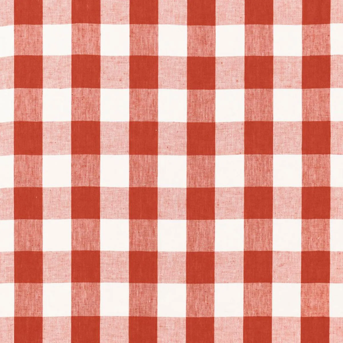 Schumacher 68012 Key West Check Persimmon fabric swatch