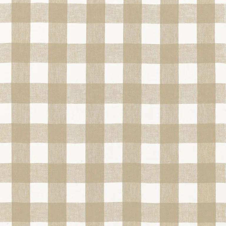 Schumacher 68017 Key West Check Sahara fabric swatch