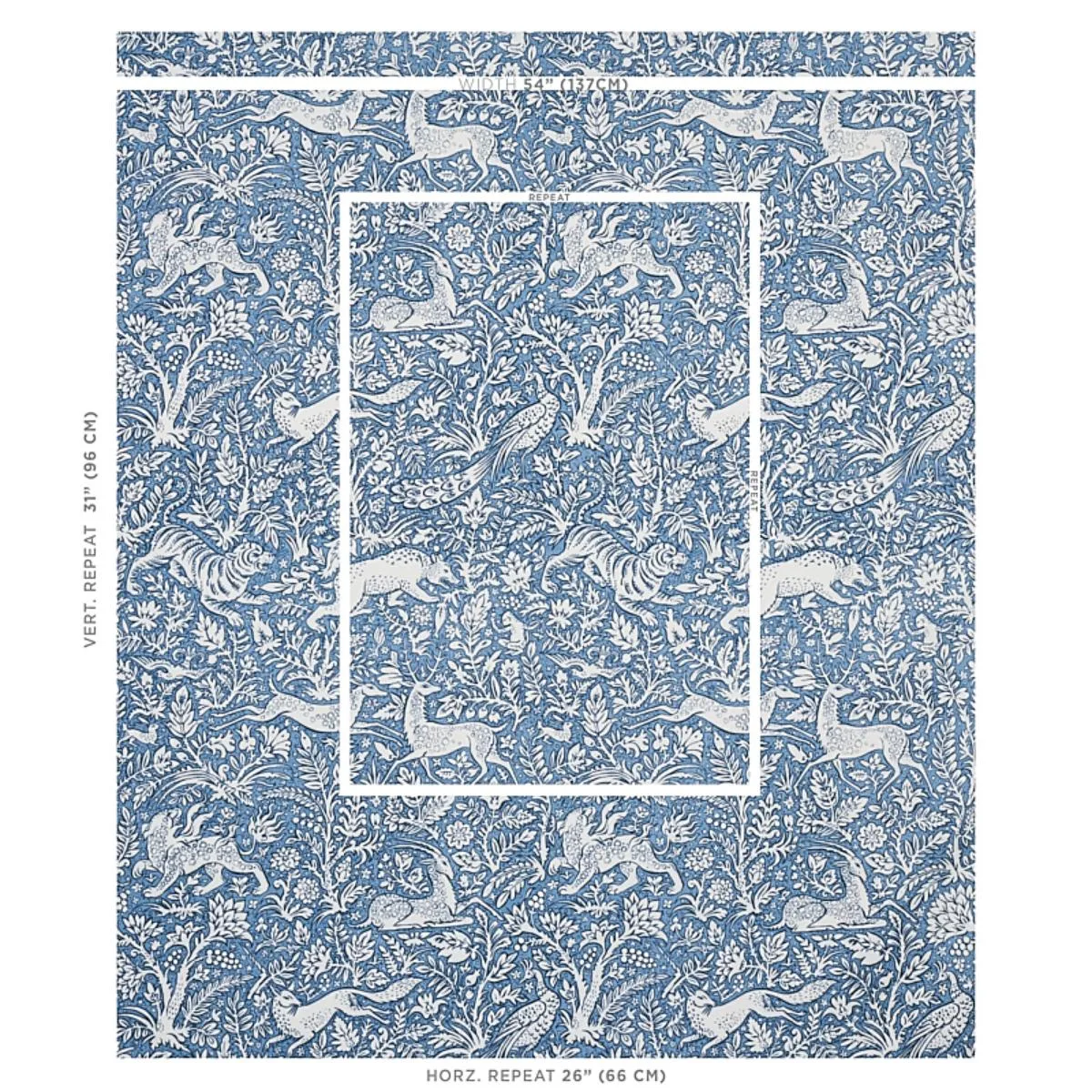 Schumacher 2603275 Khan's Park Chambray fabric swatch