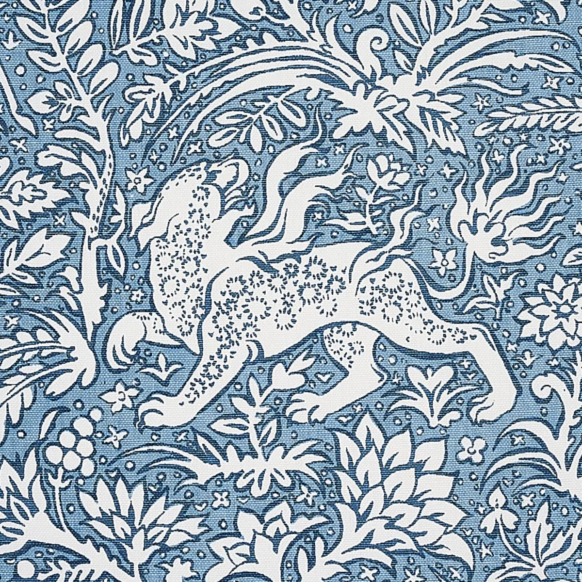 Schumacher 2603275 Khan's Park Chambray fabric swatch