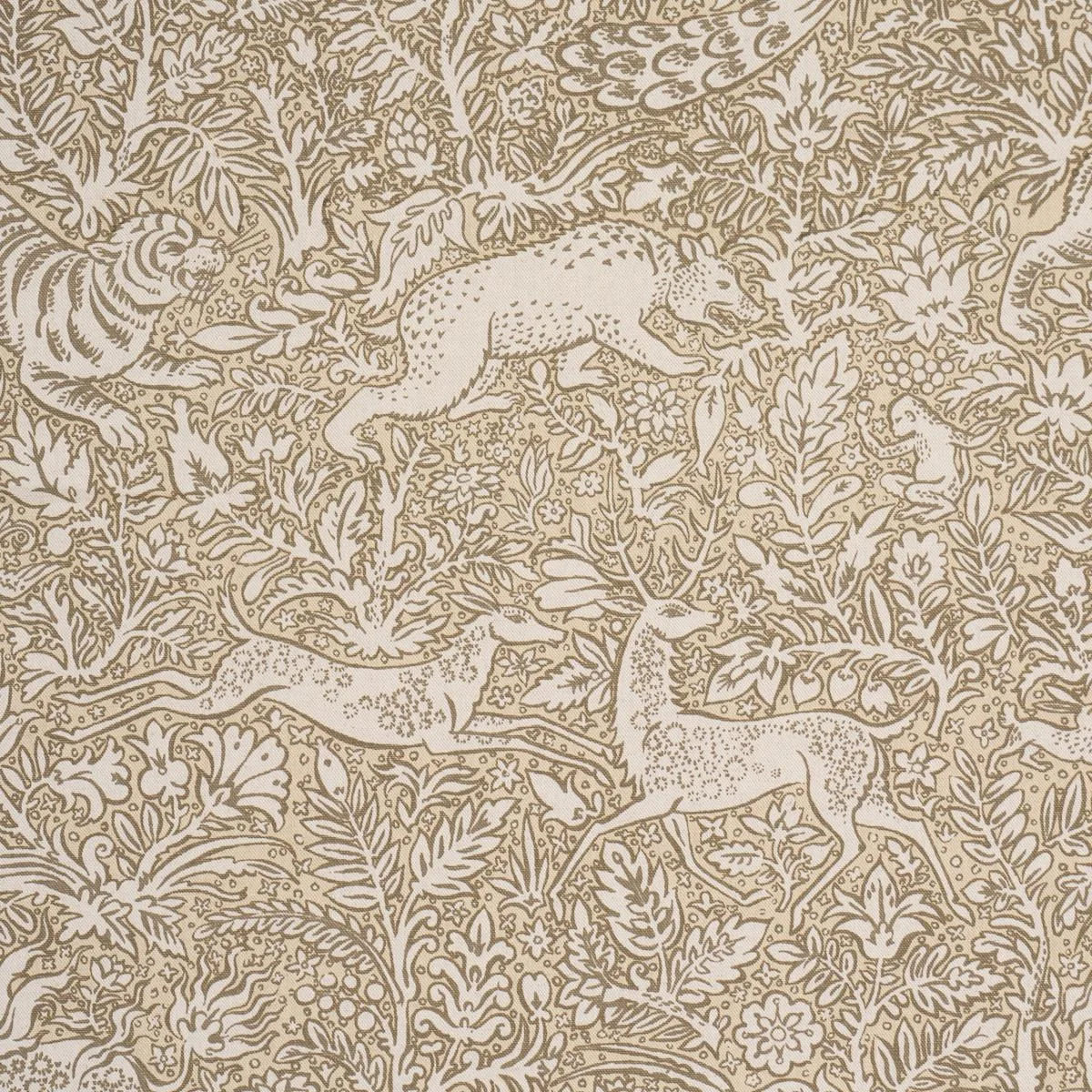 Schumacher 2603274 Khan's Park Gray Beige fabric swatch
