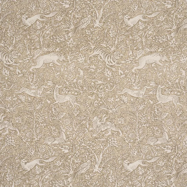 Schumacher 2603274 Khan's Park Gray Beige fabric swatch
