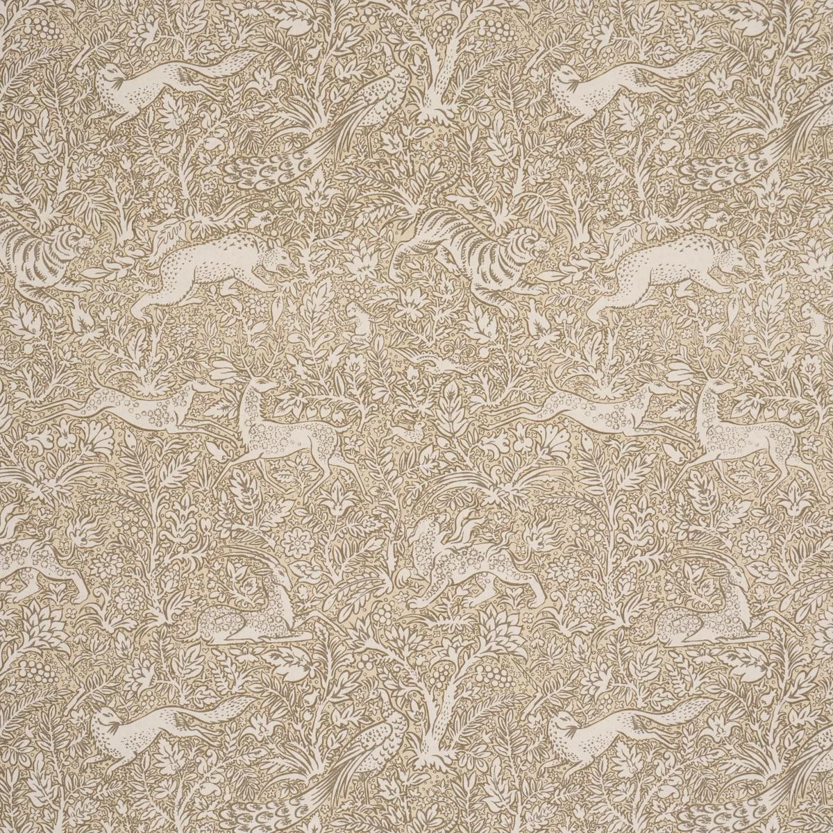 Schumacher 2603274 Khan's Park Gray Beige fabric swatch
