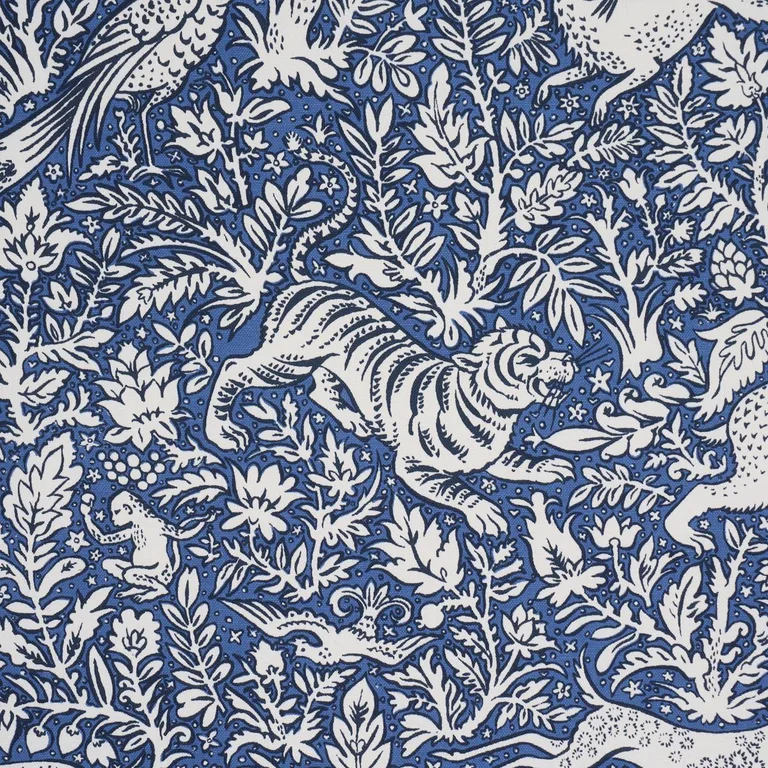 Schumacher 2603101 Khan's Park Navy fabric swatch