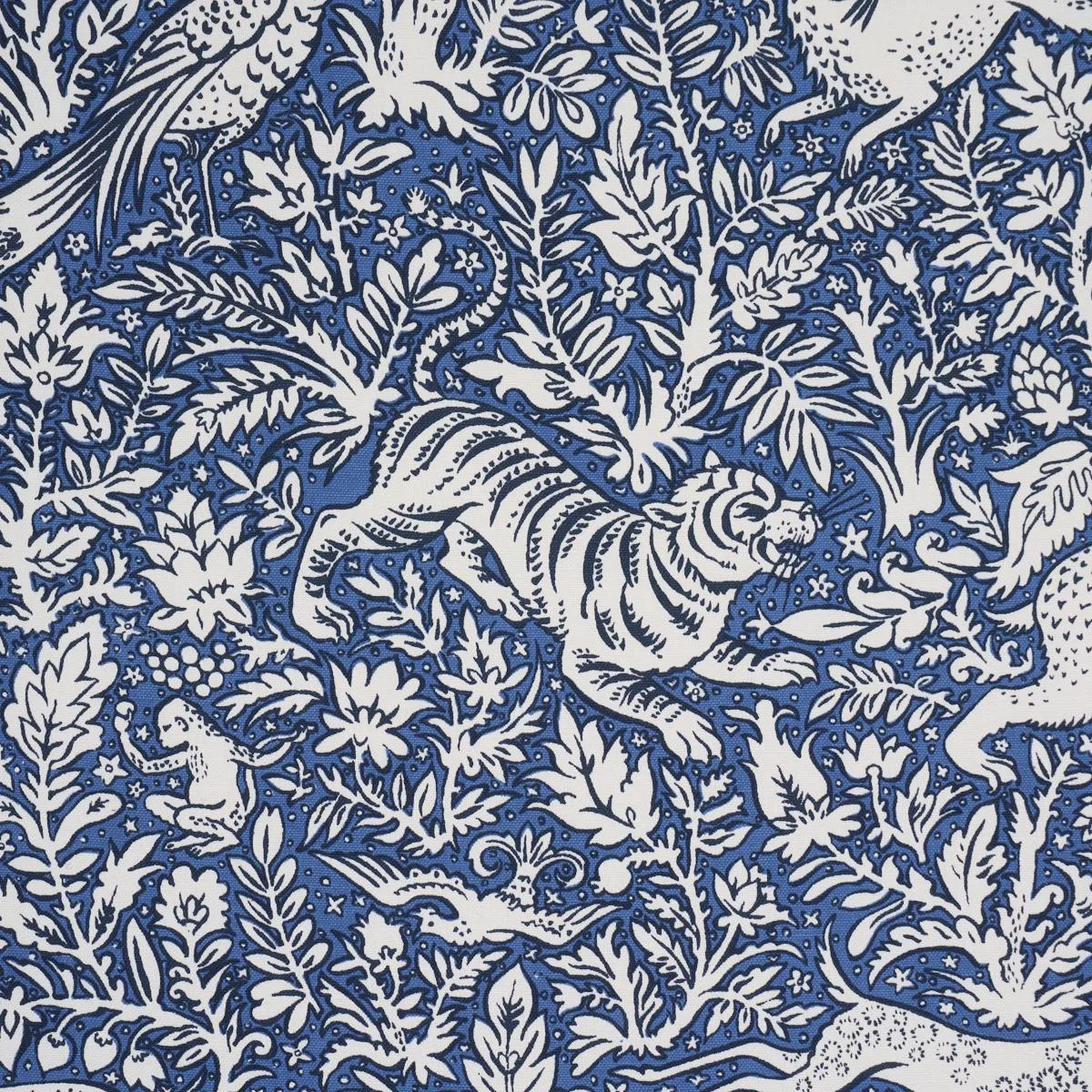 Schumacher 2603101 Khan's Park Navy fabric swatch