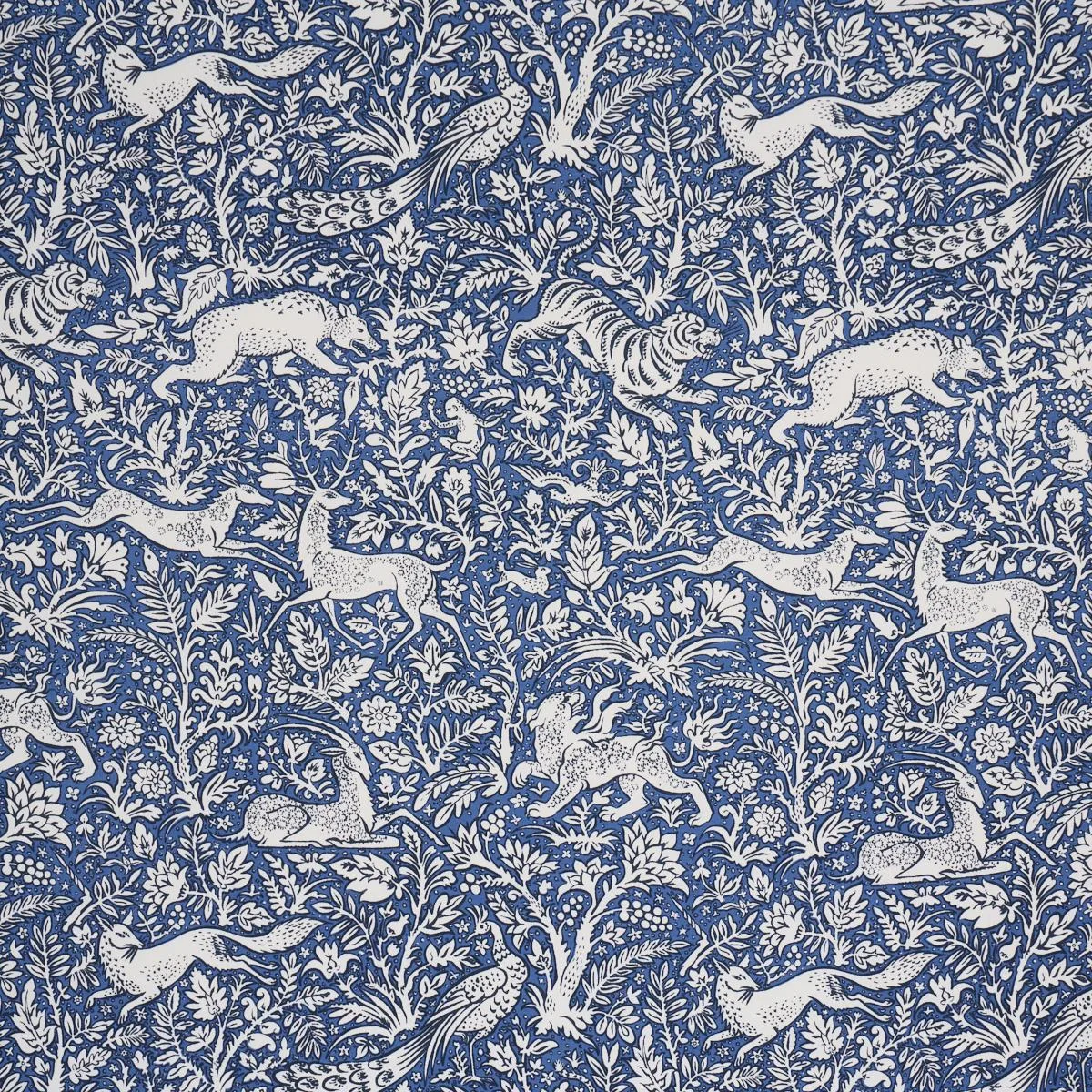 Schumacher 2603101 Khan's Park Navy fabric swatch