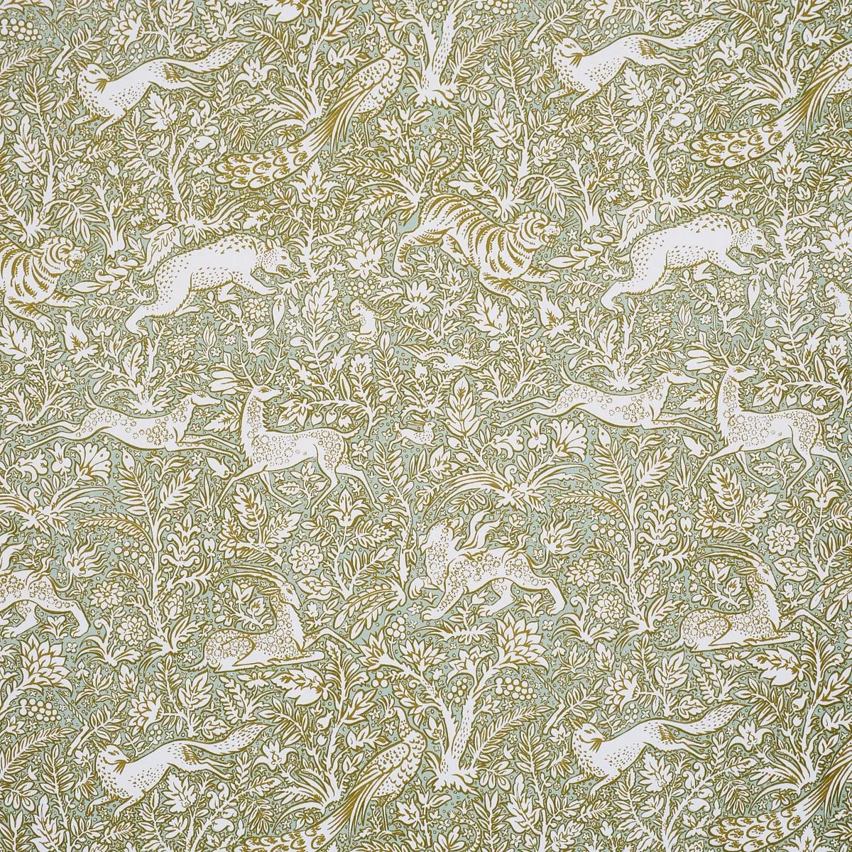 Schumacher 2603276 Khan's Park Sage fabric swatch