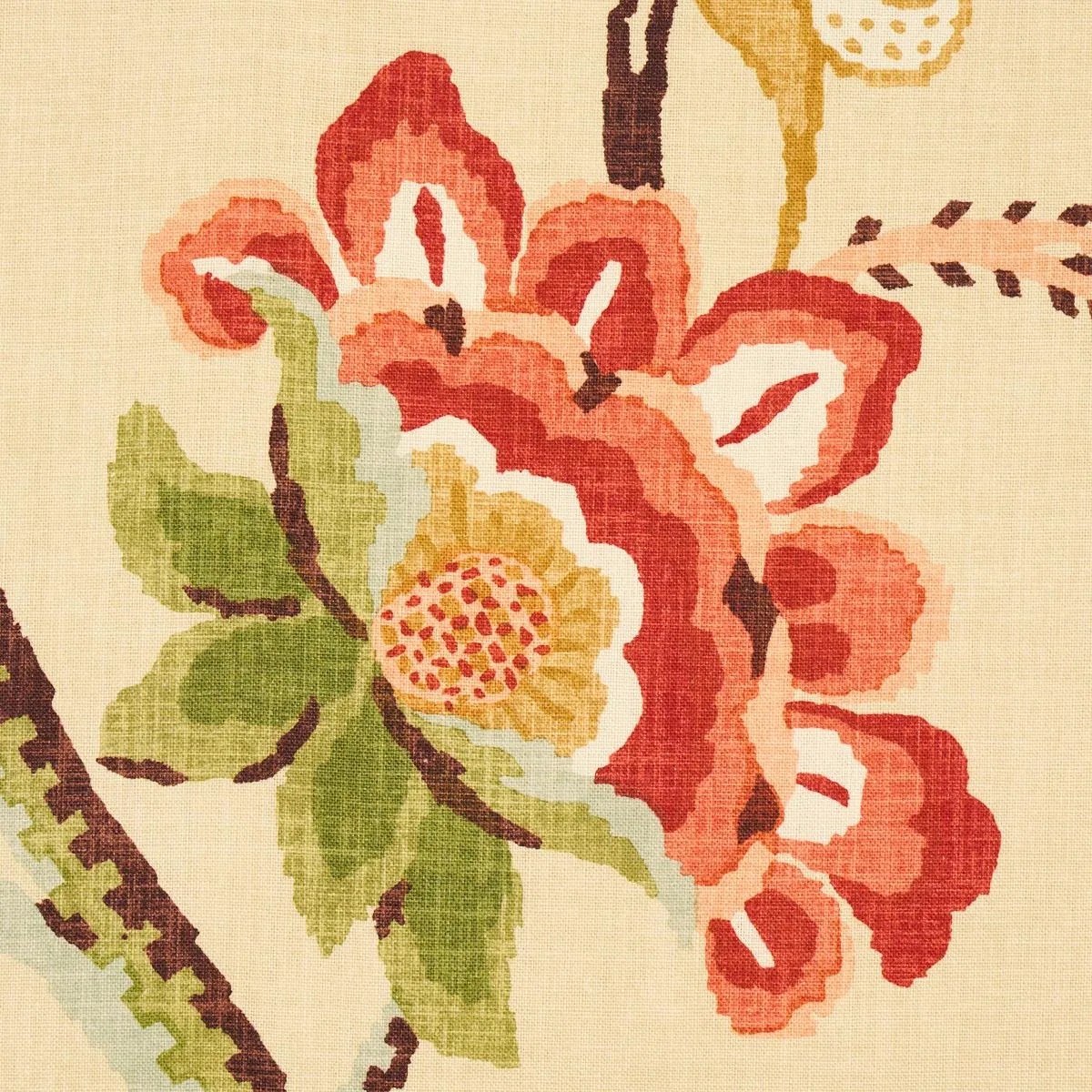 Schumacher 173911 Khantau Tree Honey fabric swatch