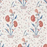Schumacher 178330 Khilana Floral Delft & Rose fabric swatch