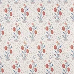 Schumacher 178330 Khilana Floral Delft & Rose fabric swatch