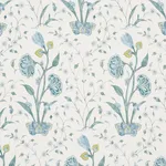 Schumacher 178331 Khilana Floral Peacock fabric swatch