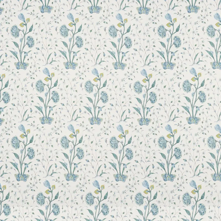 Schumacher 178331 Khilana Floral Peacock fabric swatch