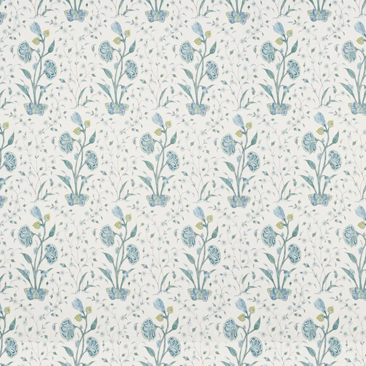 Schumacher 178331 Khilana Floral Peacock fabric swatch