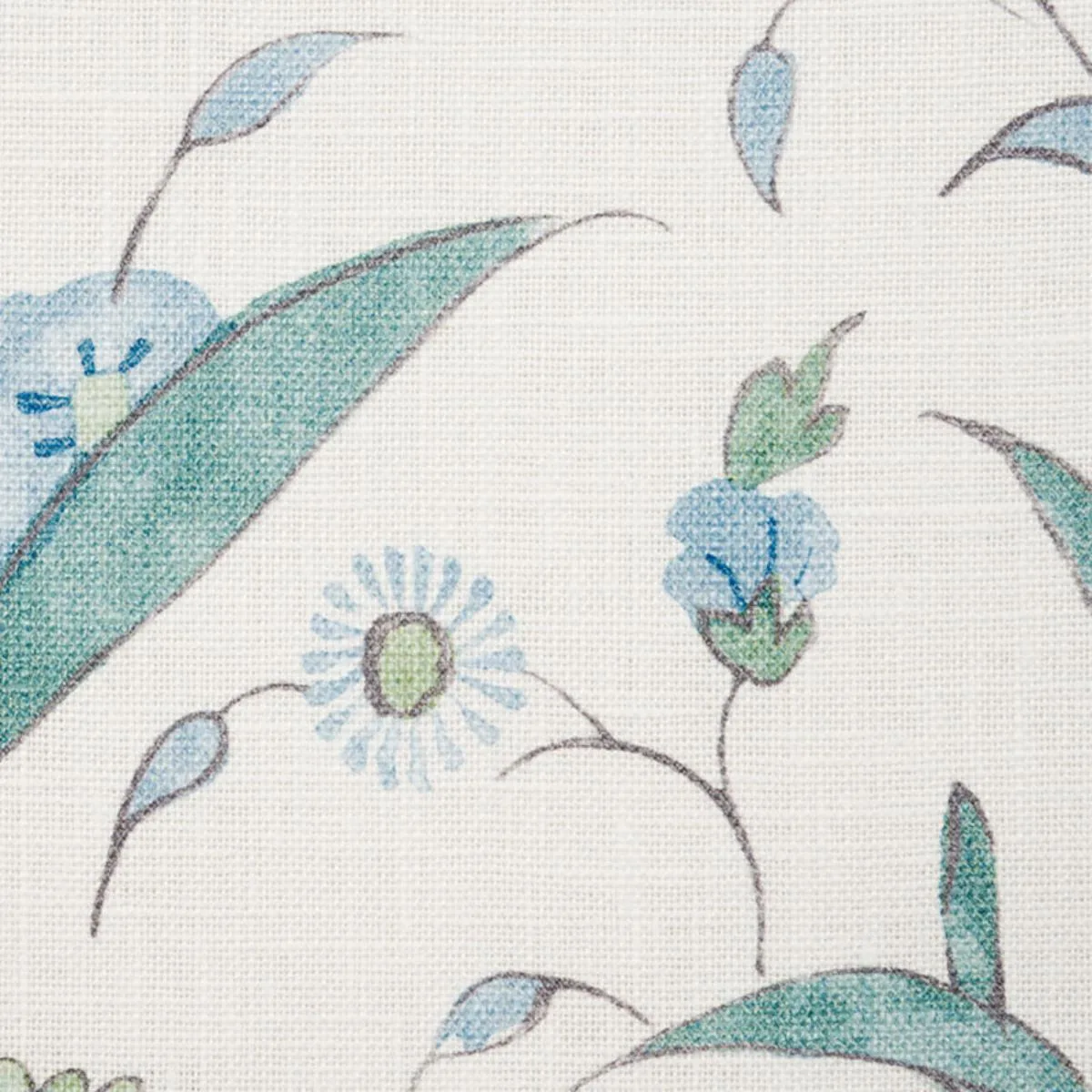 Schumacher 178331 Khilana Floral Peacock fabric swatch