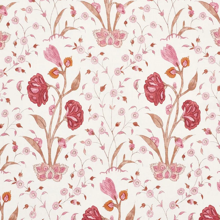 Schumacher 178332 Khilana Floral Rose fabric swatch