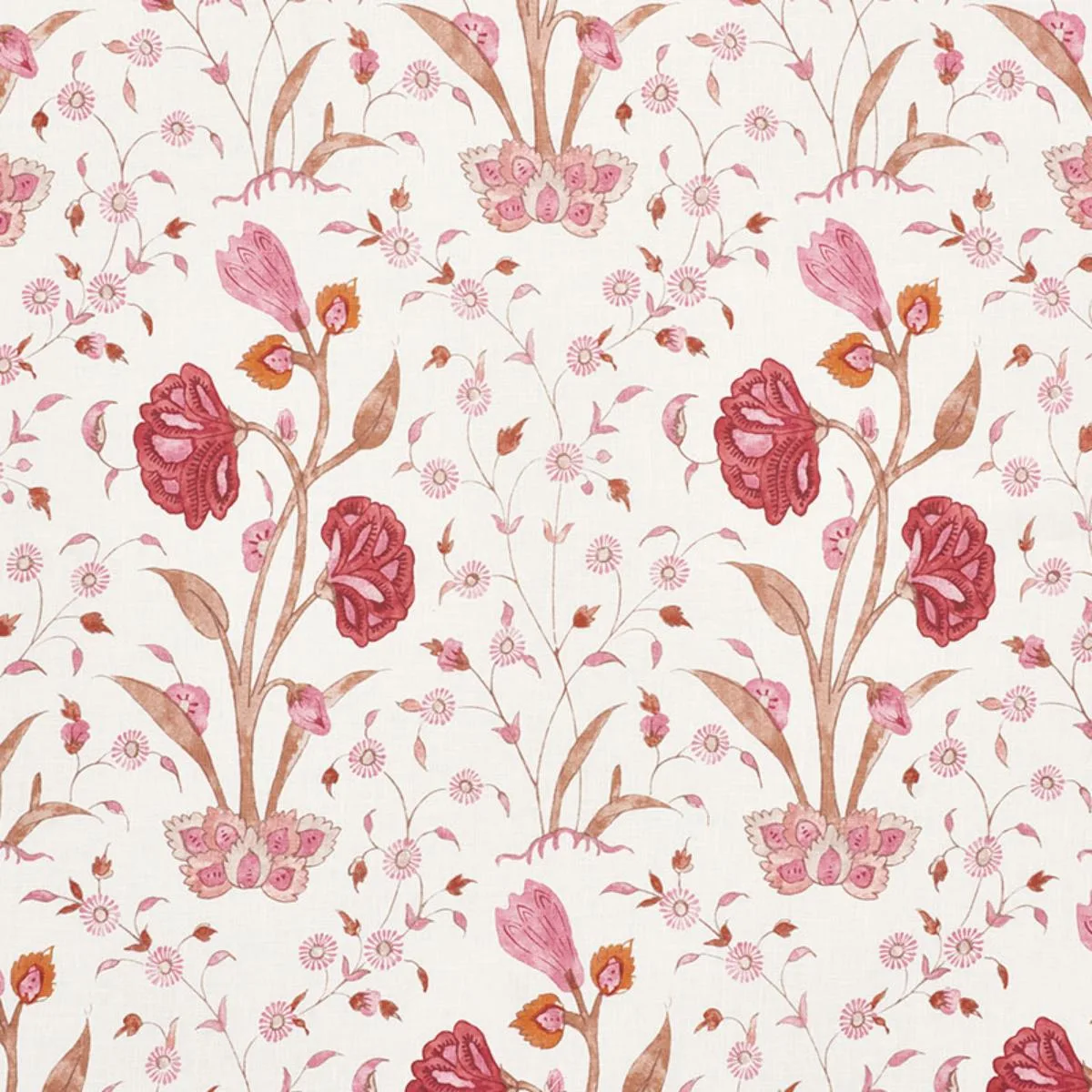 Schumacher 178332 Khilana Floral Rose fabric swatch