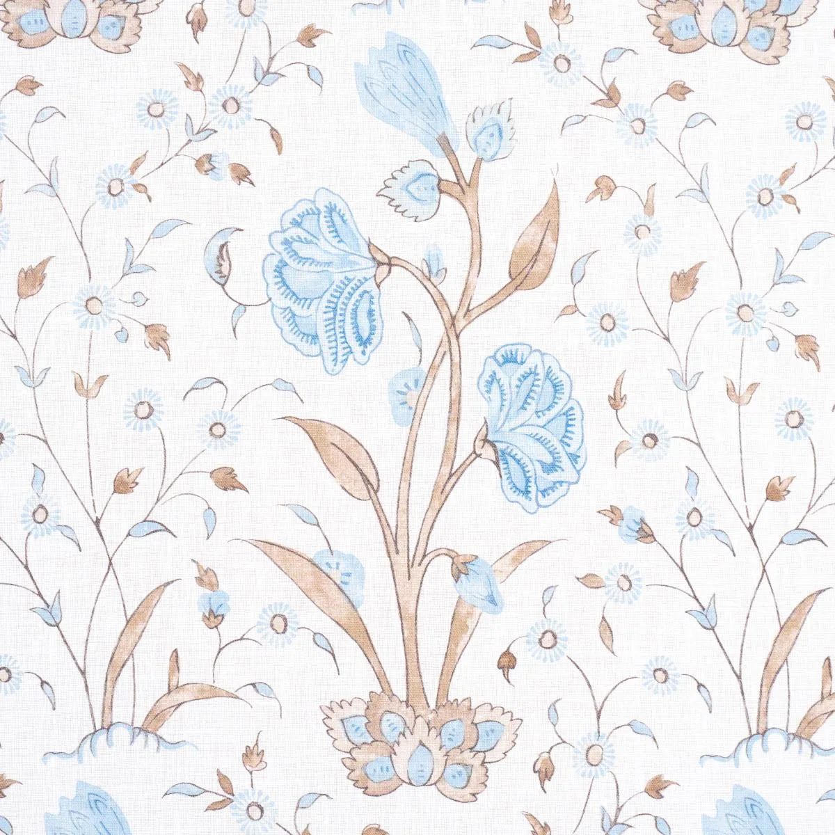 Schumacher 178334 Khilana Floral Sky fabric swatch