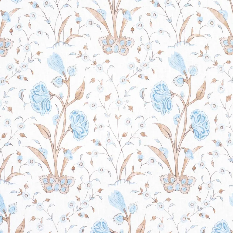 Schumacher 178334 Khilana Floral Sky fabric swatch