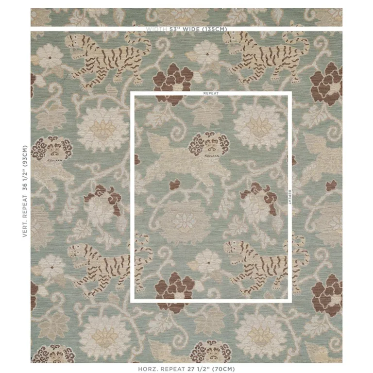 Schumacher 62681 Khotan Weave Mineral fabric swatch