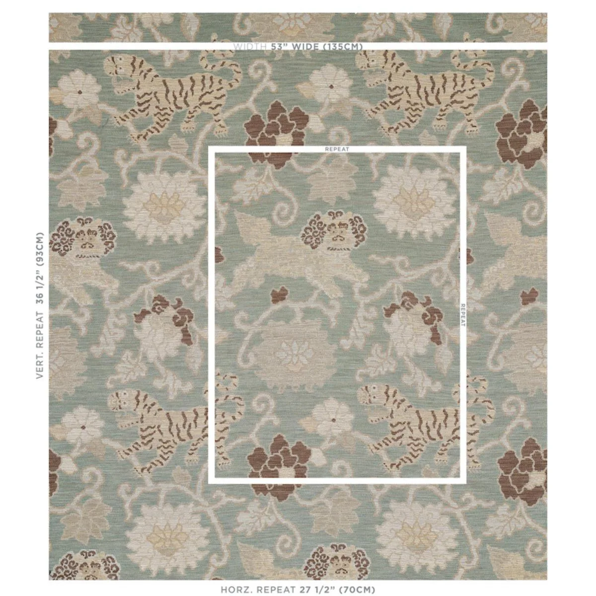 Schumacher 62681 Khotan Weave Mineral fabric swatch