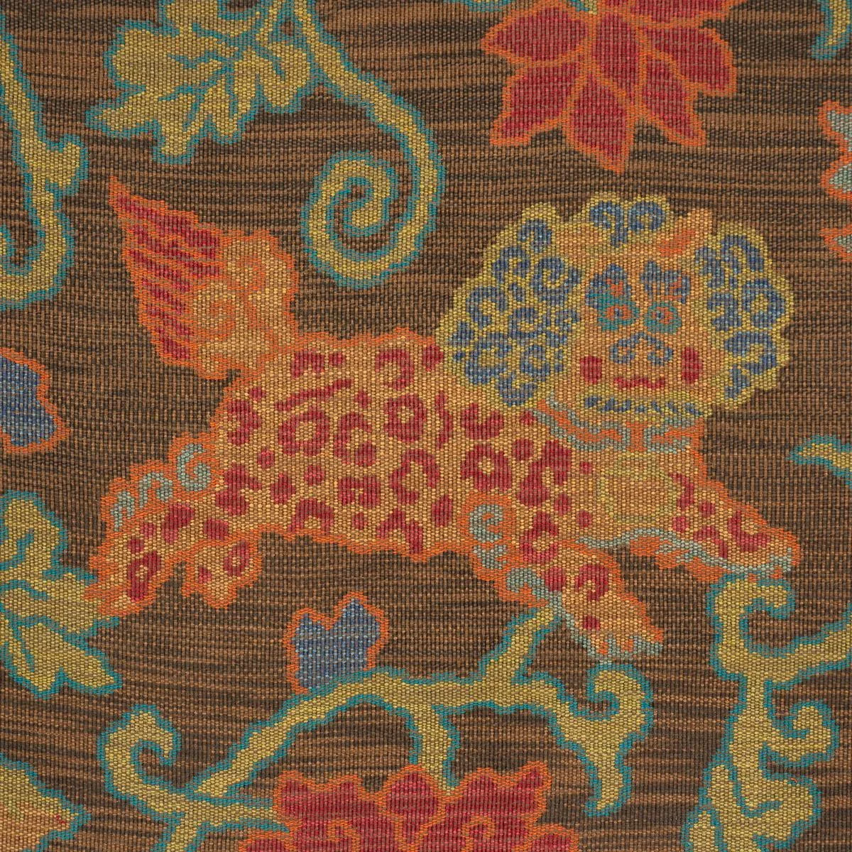 Schumacher 62680 Khotan Weave Sable fabric swatch