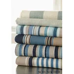 Schumacher 66030 Kiawah Stripe Indigo fabric swatch