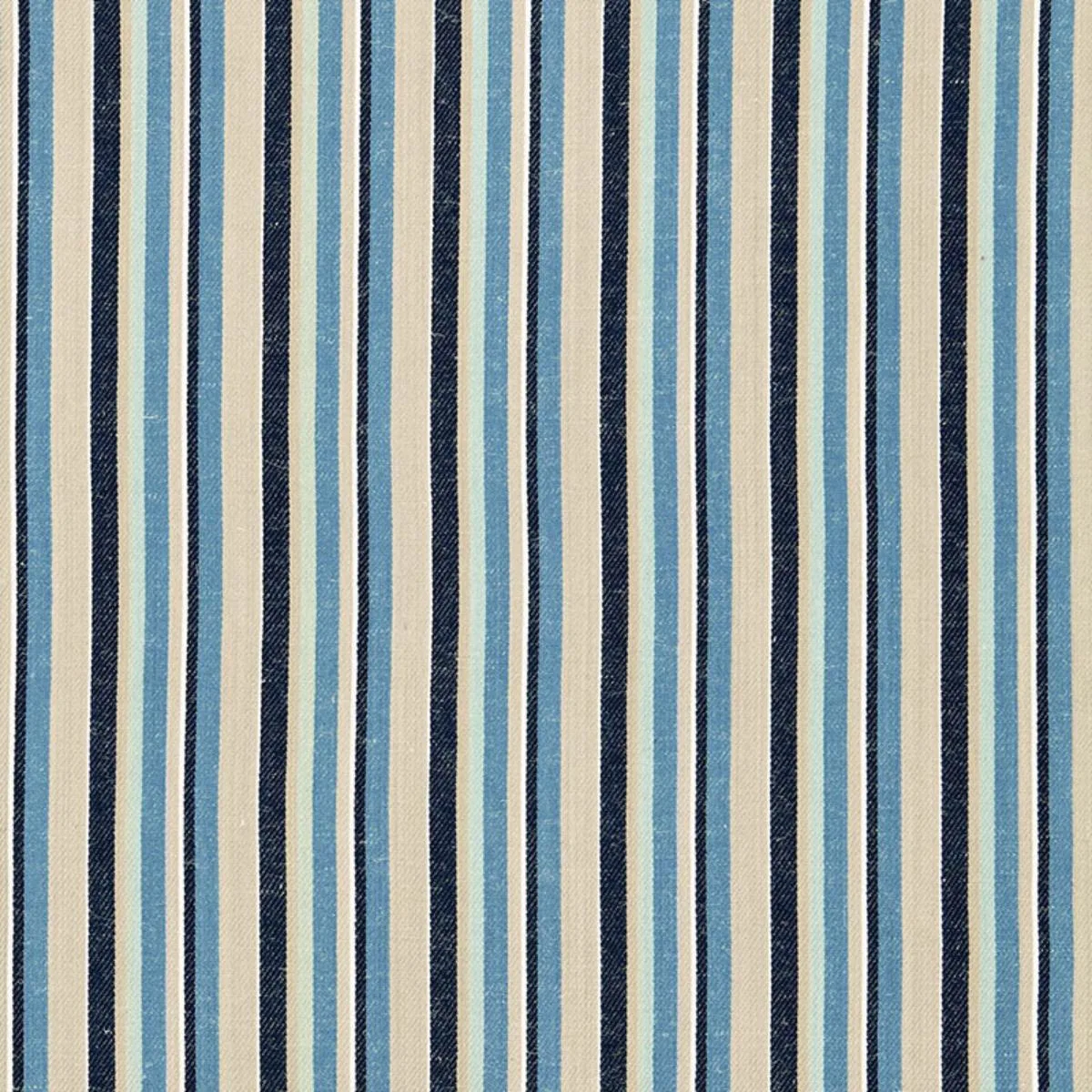 Schumacher 66030 Kiawah Stripe Indigo fabric swatch