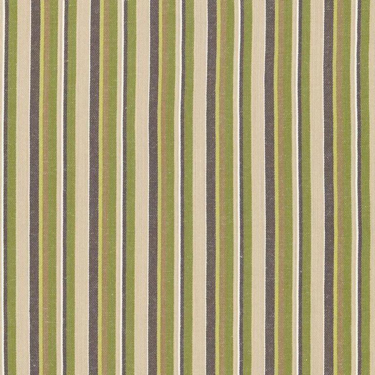 Schumacher 66031 Kiawah Stripe Vert fabric swatch