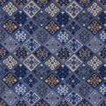 Schumacher 67143 Kilim Weave Blue fabric swatch