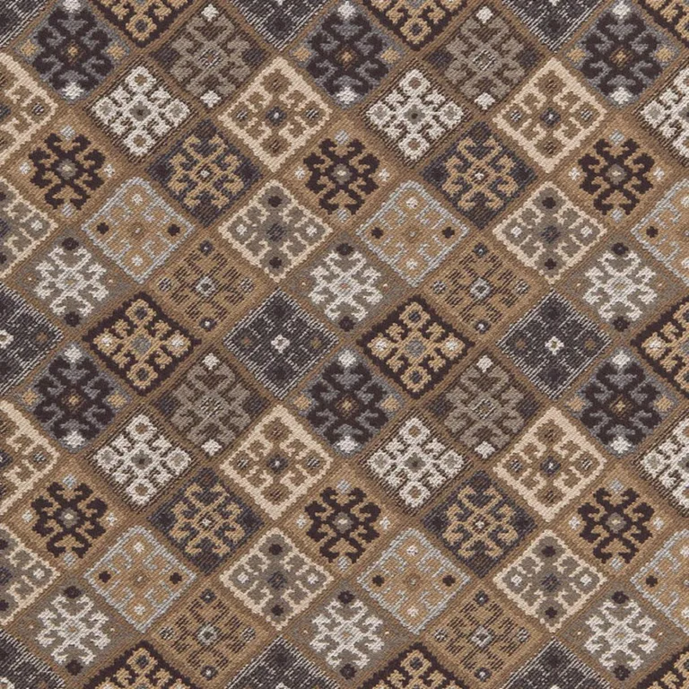 Schumacher 67140 Kilim Weave Buckskin fabric swatch