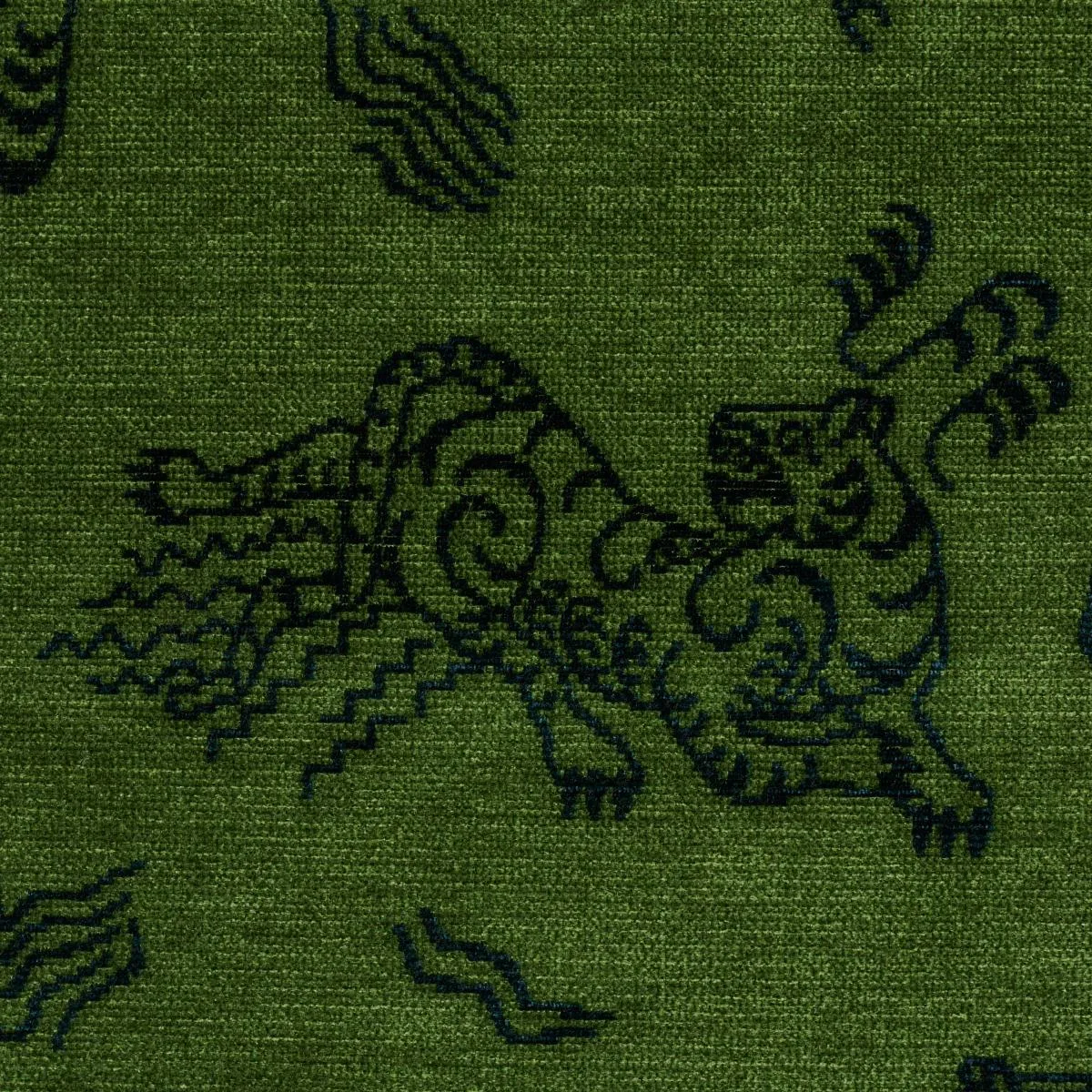 Schumacher 82171 Kinabalu Velvet Emerald fabric swatch