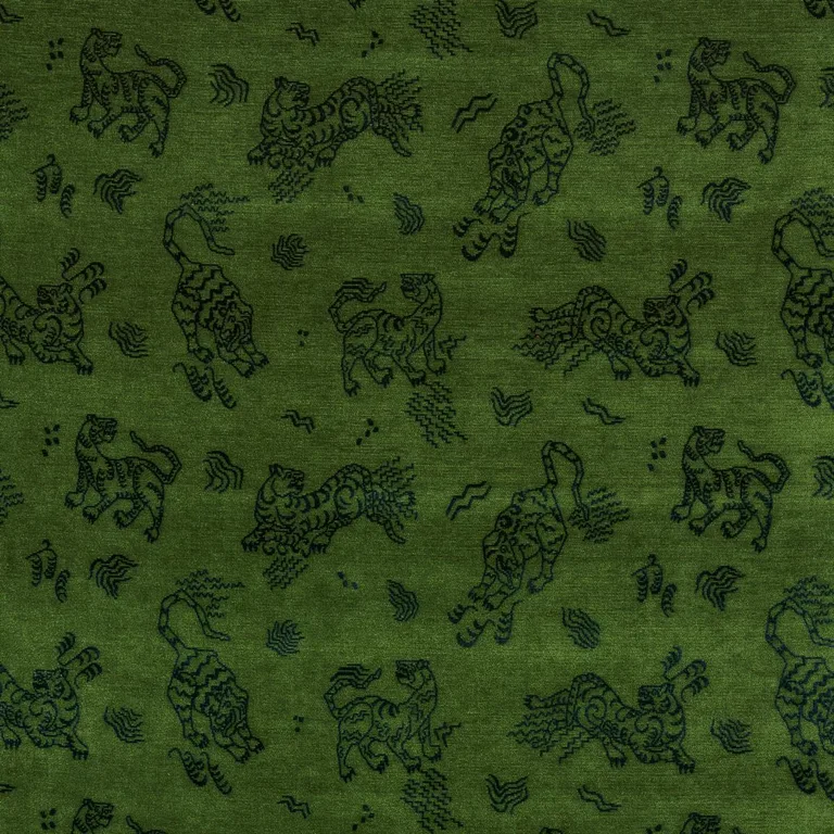 Schumacher 82171 Kinabalu Velvet Emerald fabric swatch