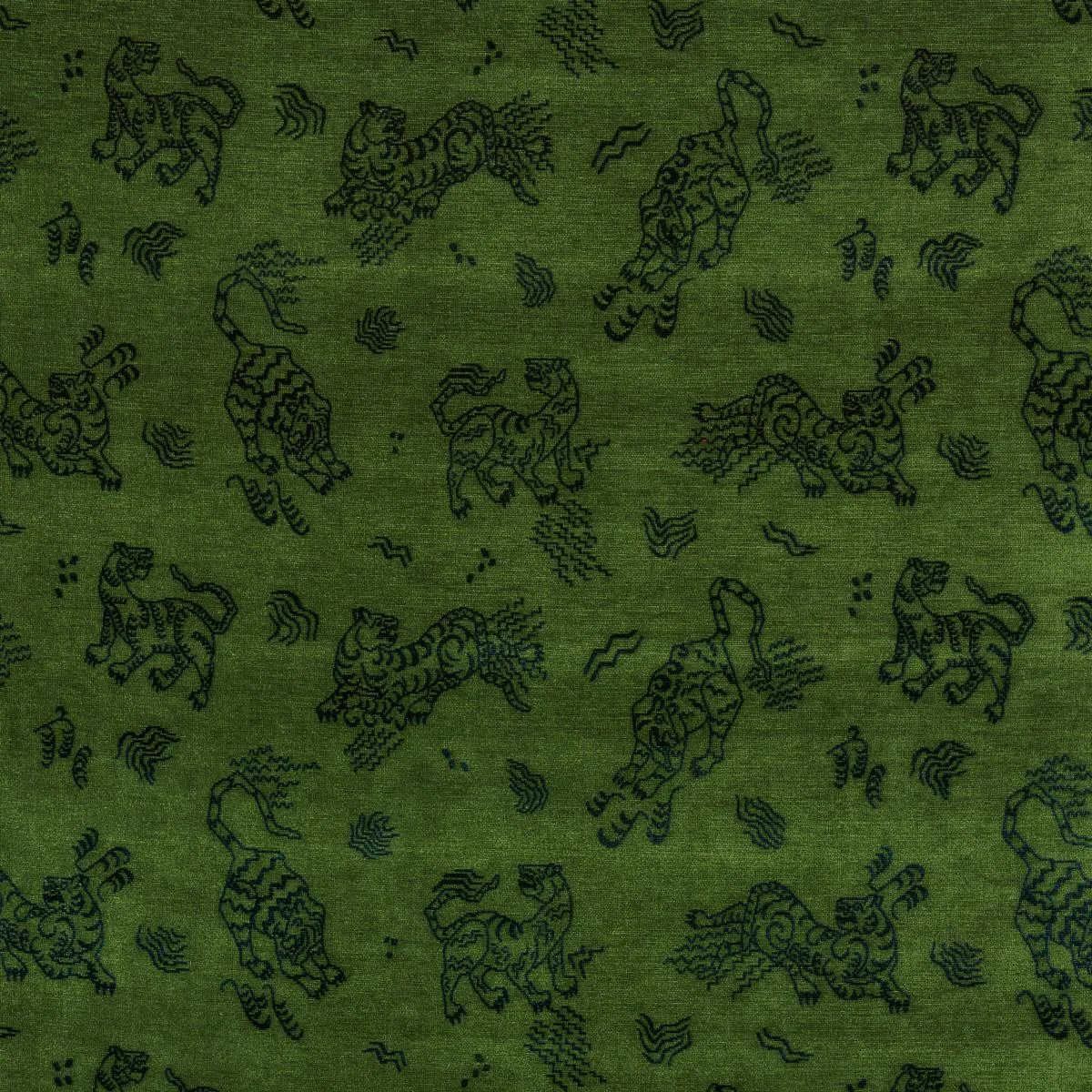 Schumacher 82171 Kinabalu Velvet Emerald fabric swatch