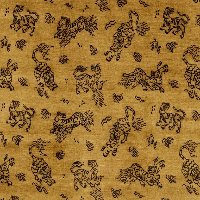 Schumacher 82170 Kinabalu Velvet Gold fabric swatch
