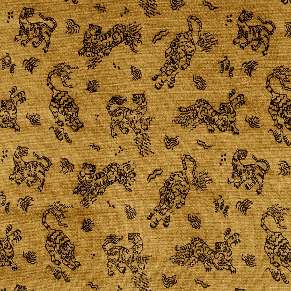 Schumacher 82170 Kinabalu Velvet Gold fabric swatch